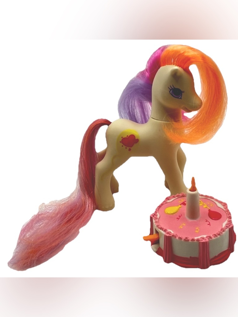 Vintage 1990’s G2 My Little Pony Special Birthday Magic Light Heart & Cake MLP